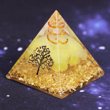Charger l'image dans la galerie, Yellow Agate Tree Of Life Pyramid