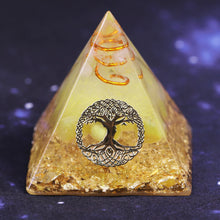 Charger l'image dans la galerie, Yellow Agate Tree Of Life Pyramid
