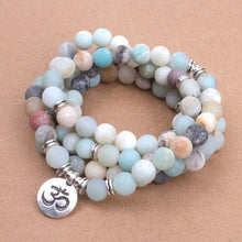 Charger l'image dans la galerie, Matte Amazonite Mala Bracelet