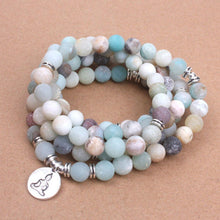 Charger l'image dans la galerie, Matte Amazonite Mala Bracelet