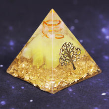 Charger l'image dans la galerie, Yellow Agate Tree Of Life Pyramid