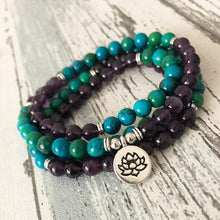 Charger l'image dans la galerie, Amethyst Chrysocolla Mala Bracelet