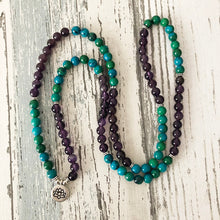 Charger l'image dans la galerie, Amethyst Chrysocolla Mala Bracelet