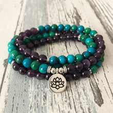 Charger l'image dans la galerie, Amethyst Chrysocolla Mala Bracelet