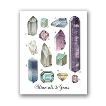 Charger l'image dans la galerie, Watercolor Gemstones and Crystals Painting