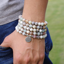 Charger l'image dans la galerie, Matte Amazonite Mala Bracelet