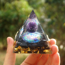Charger l'image dans la galerie, Amethyst Sphere Obsidian Tree Of Life Pyramid