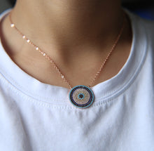 Load image into Gallery viewer, Turquoise Evil Eye Necklace