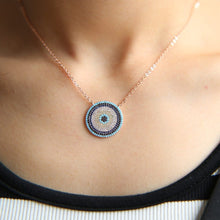 Load image into Gallery viewer, Turquoise Evil Eye Necklace