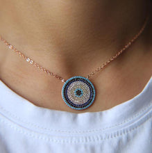 Load image into Gallery viewer, Turquoise Evil Eye Necklace