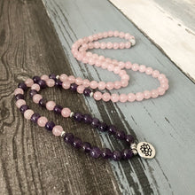 Load image into Gallery viewer, Rose Quartz Amethyst Mala
