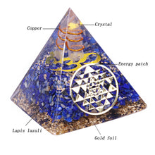 Charger l'image dans la galerie, Lapis Lazuli Sri Yantra Om Pyramid