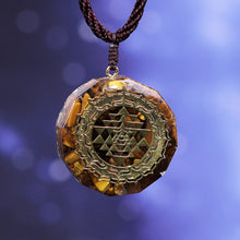 Charger l'image dans la galerie, Tiger Eye Sri Yantra Orgonite Necklace