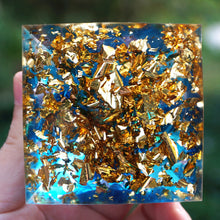 Load image into Gallery viewer, Amethyst Sphere Blue Quartz Om Pyramid