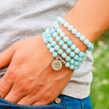 Load image into Gallery viewer, Blue Chalcedony Mala Bracelet