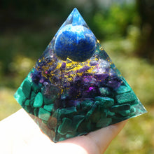 Charger l'image dans la galerie, Lapis Lazuli Sphere Amethyst Malachite Pyramid