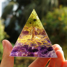 Charger l'image dans la galerie, Peridot Amethyst Tree Of Life Pyramid