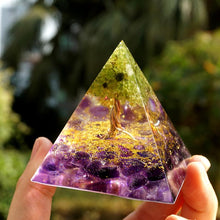 Charger l'image dans la galerie, Peridot Amethyst Tree Of Life Pyramid