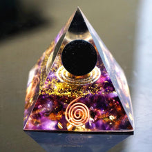 Charger l'image dans la galerie, Obsidian Sphere Amethyst Pyramid