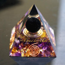Charger l'image dans la galerie, Obsidian Sphere Amethyst Pyramid