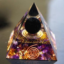 Charger l'image dans la galerie, Obsidian Sphere Amethyst Pyramid