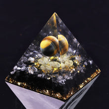 Charger l'image dans la galerie, Tiger Eye Sphere Spiral Obsidian Pyramid
