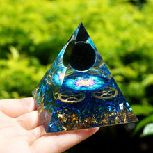 Charger l'image dans la galerie, Obsidian Sphere Blue Quartz Gear Pyramid
