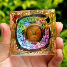 Charger l'image dans la galerie, Tiger Eye Sphere Obsidian Chakra Pyramid