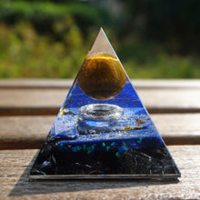 Charger l'image dans la galerie, Tiger Eye Sphere Lapis Lazuli Obsidian Pyramid