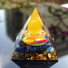 Charger l'image dans la galerie, Yellow Agate Sphere Kyanite Tree Of Life Pyramid