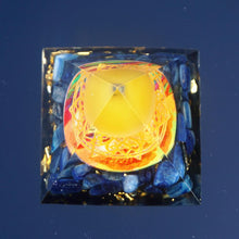 Charger l'image dans la galerie, Yellow Agate Sphere Kyanite Tree Of Life Pyramid