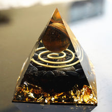Charger l'image dans la galerie, Tiger Eye Sphere Obsidian Pyramid