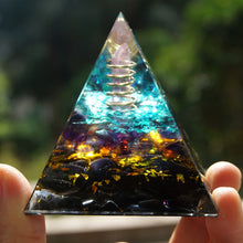 Charger l'image dans la galerie, Rose Quartz Point Obsidian Pyramid