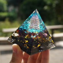 Charger l'image dans la galerie, Rose Quartz Point Obsidian Pyramid