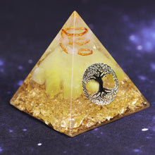 Charger l'image dans la galerie, Yellow Agate Tree Of Life Pyramid