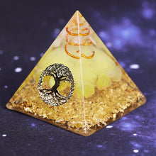 Charger l'image dans la galerie, Yellow Agate Tree Of Life Pyramid