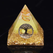 Charger l'image dans la galerie, Yellow Agate Tree Of Life Pyramid