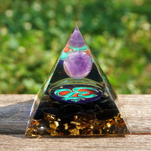 Charger l'image dans la galerie, Amethyst Sphere Obsidian Om Pyramid