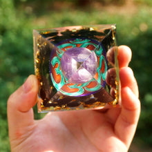 Charger l'image dans la galerie, Amethyst Sphere Obsidian Om Pyramid