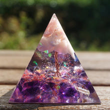Charger l'image dans la galerie, Pink Opal Amethyst Tree Of Life Pyramid