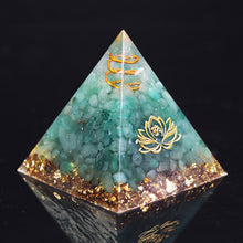 Load image into Gallery viewer, Green Aventurine Lotus Pyramid
