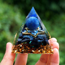 Load image into Gallery viewer, Lapis Lazuli Sphere Obsidian Star Pyramid
