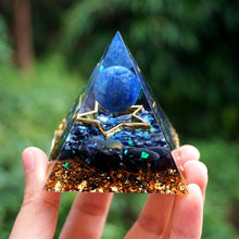 Load image into Gallery viewer, Lapis Lazuli Sphere Obsidian Star Pyramid