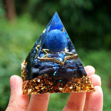 Load image into Gallery viewer, Lapis Lazuli Sphere Obsidian Star Pyramid
