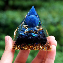 Load image into Gallery viewer, Lapis Lazuli Sphere Obsidian Star Pyramid