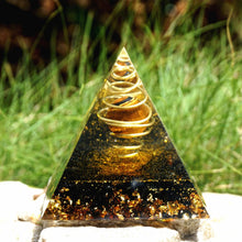 Charger l'image dans la galerie, Tiger Eye Sphere Black Tourmaline Pyramid