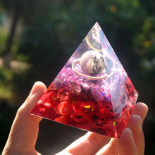 Charger l'image dans la galerie, Rhodochrosite Sphere Red Coral Pyramid