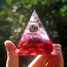 Charger l'image dans la galerie, Rhodochrosite Sphere Red Coral Pyramid
