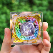 Charger l'image dans la galerie, Amethyst Sphere Rose Quartz Chakra Pyramid