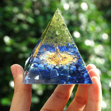 Charger l'image dans la galerie, Peridot Lapis Lazuli Tree Of Life Pyramid
